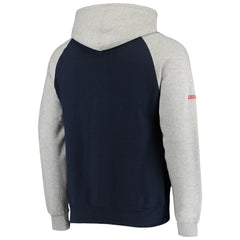 New York Yankees Stitches Raglan Pullover Hoodie Heathered Gray/Navy