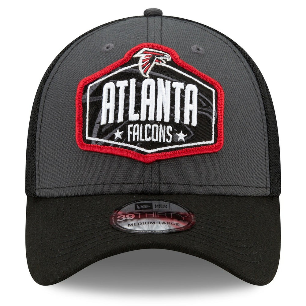 Atlanta Falcons New Era 2021 NFL Draft Trucker 39THIRTY Flex Hat - Graphite/Black online