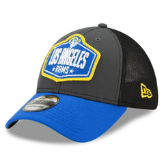 Los Angeles Rams New Era 2021 NFL Draft Trucker 39THIRTY Flex Hat - Graphite/Royal on sale