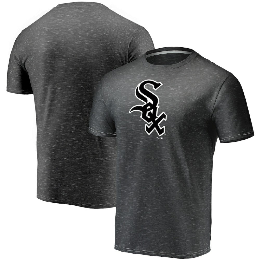 Chicago White Sox Official Logo Space Dye T-Shirt Charcoal