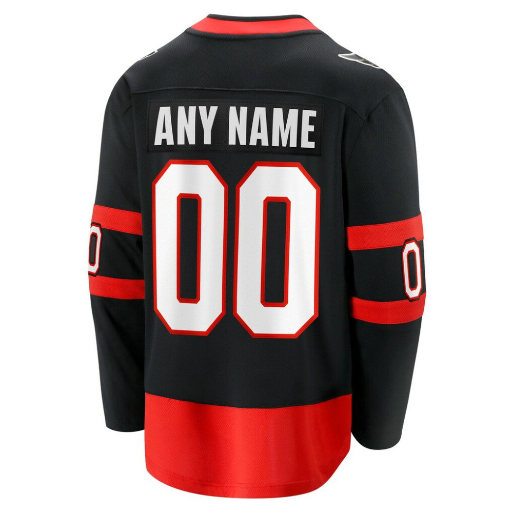 Ottawa Senators Fanatics Home Custom Breakaway Jersey - Black Jerseys