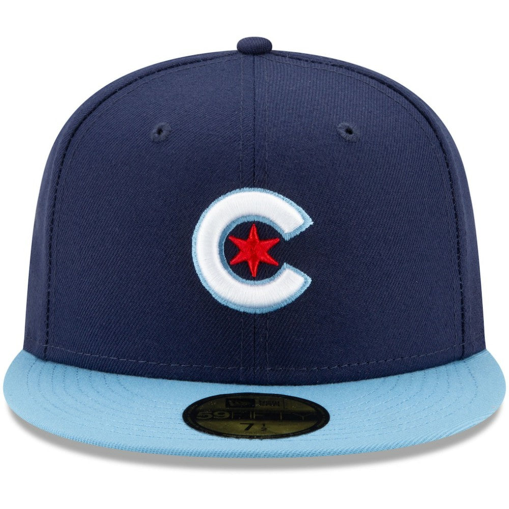 Chicago Cubs 2021 City Connect 59FIFTY Fitted Hat Navy/Light Blue