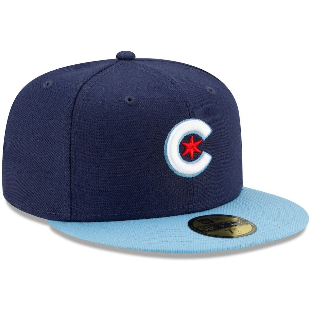 Chicago Cubs 2021 City Connect 59FIFTY Fitted Hat Navy/Light Blue