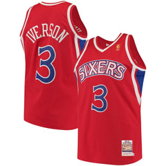 Allen Iverson Philadelphia 76ers 1996/97 Hardwood Classics Authentic Jersey - Red online