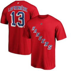 Alexis Lafrenière New York Rangers Fanatics Authentic Stack Name & Number T-Shirt - Red T-shirts