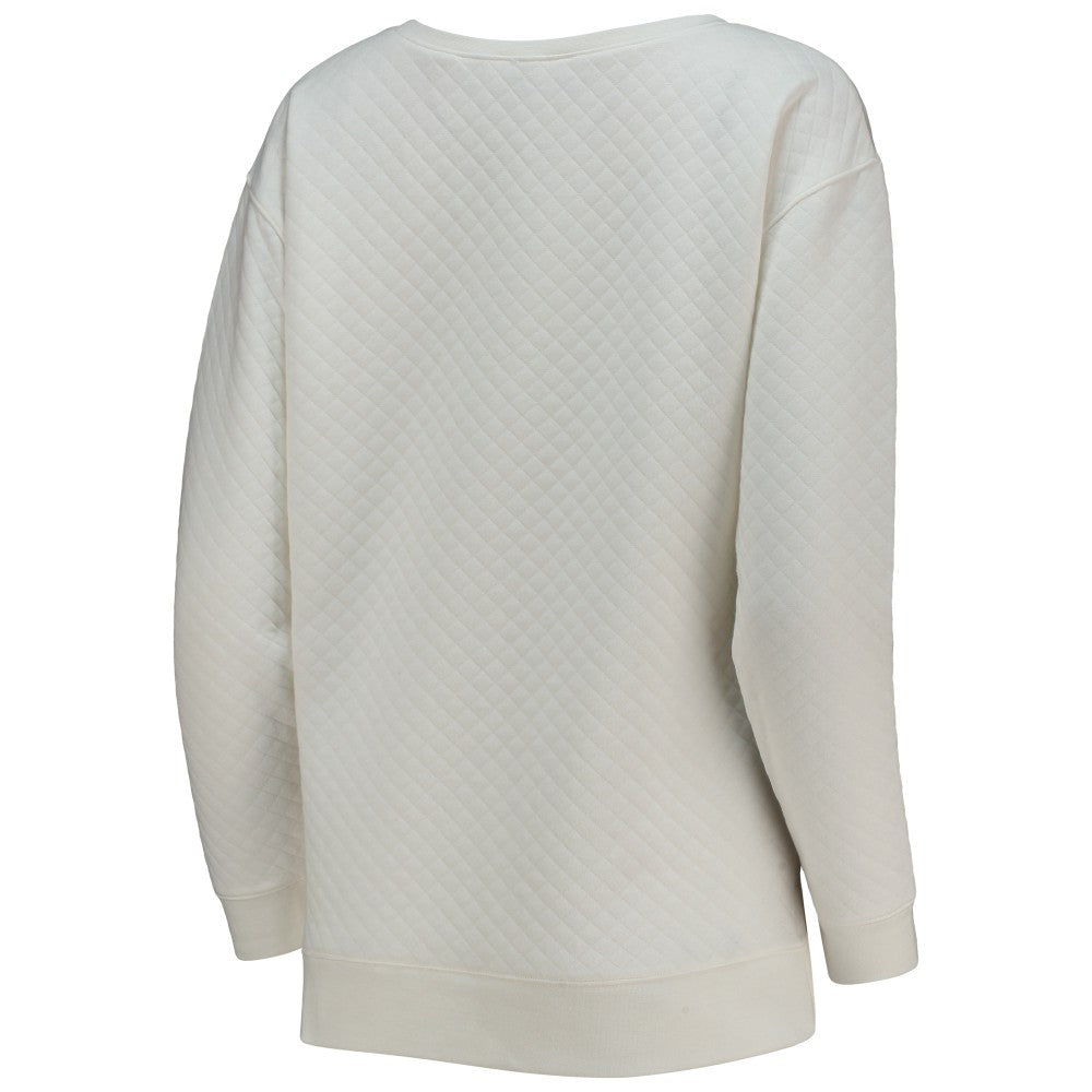Miami Marlins Concepts Sport Women's Quilted Pullover Sweatshirt White/Cream