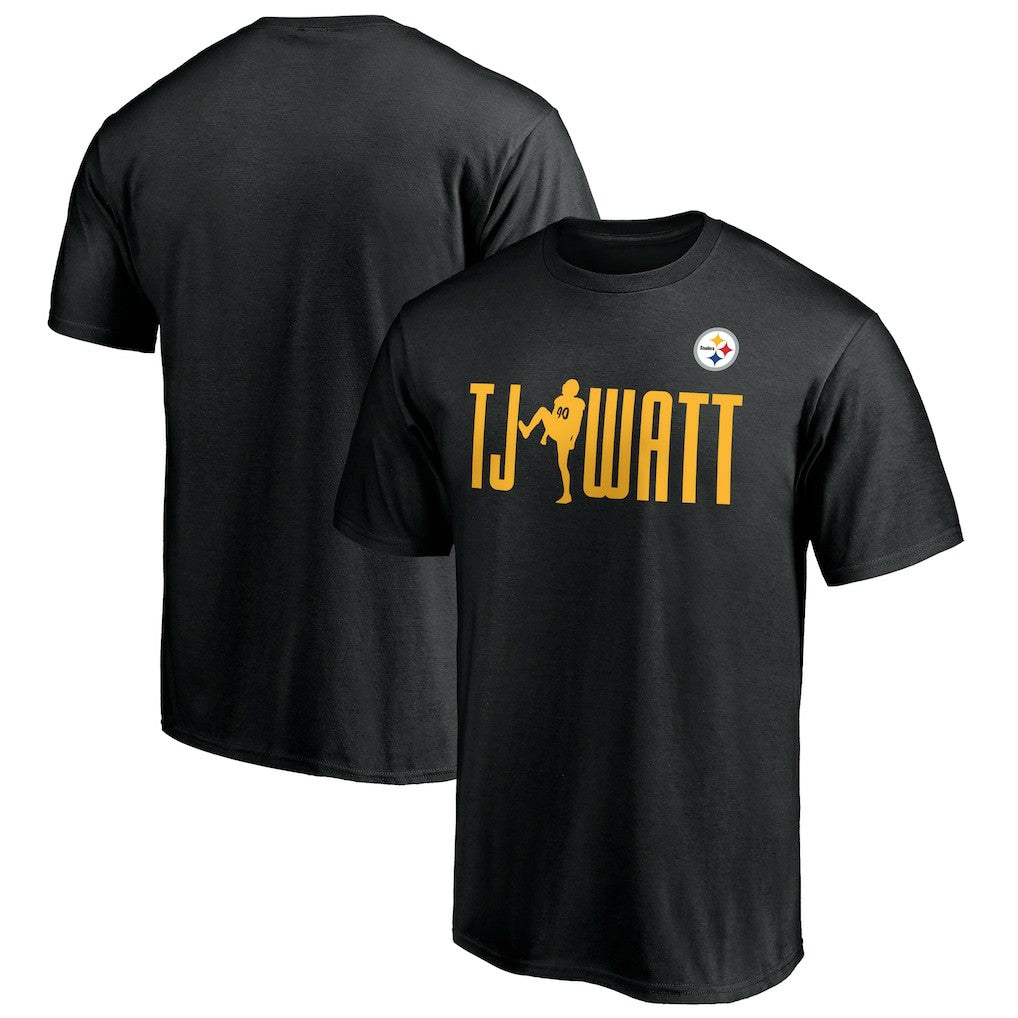 T.J. Watt Pittsburgh Steelers Checkdown T-Shirt - Black cheap