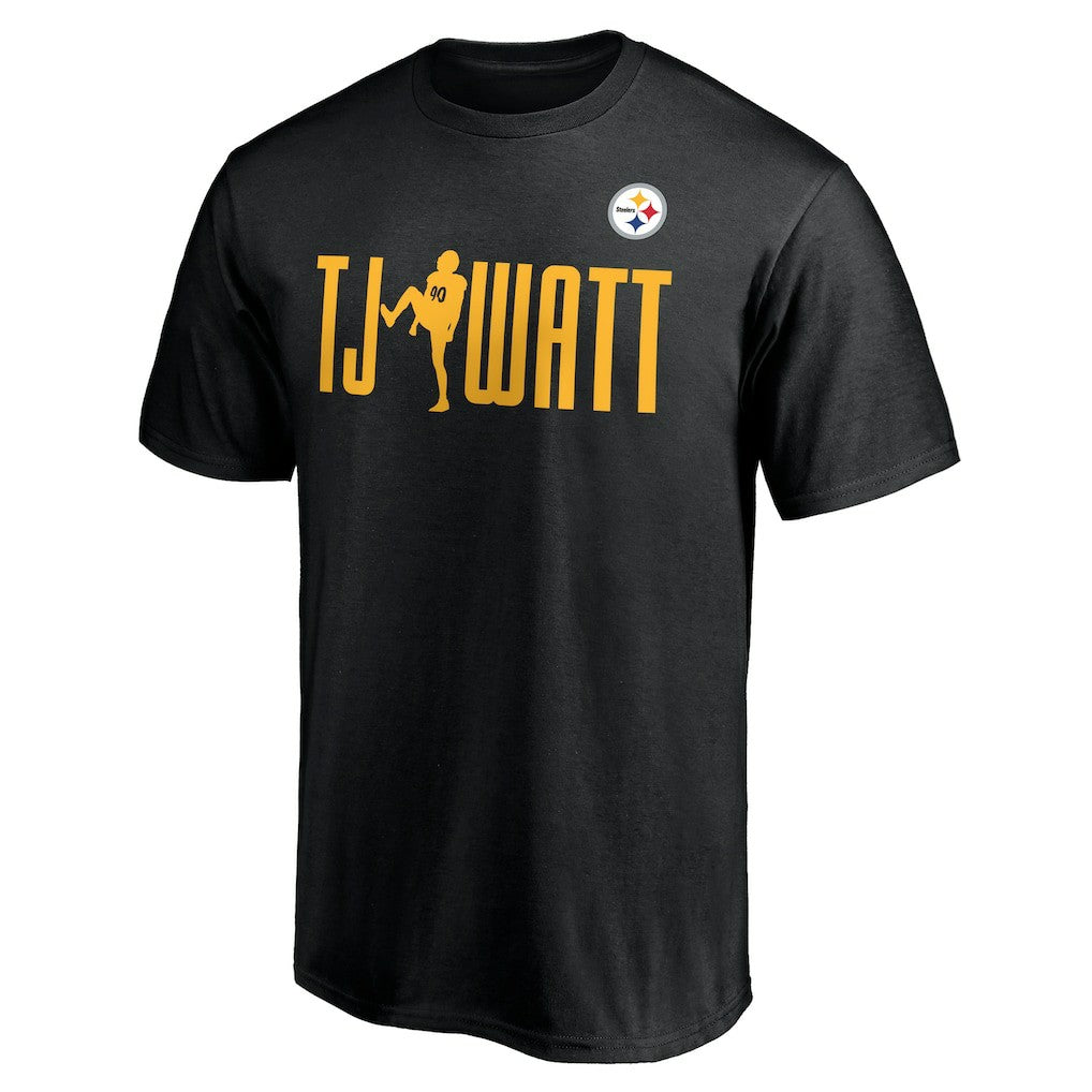 T.J. Watt Pittsburgh Steelers Checkdown T-Shirt - Black cheap