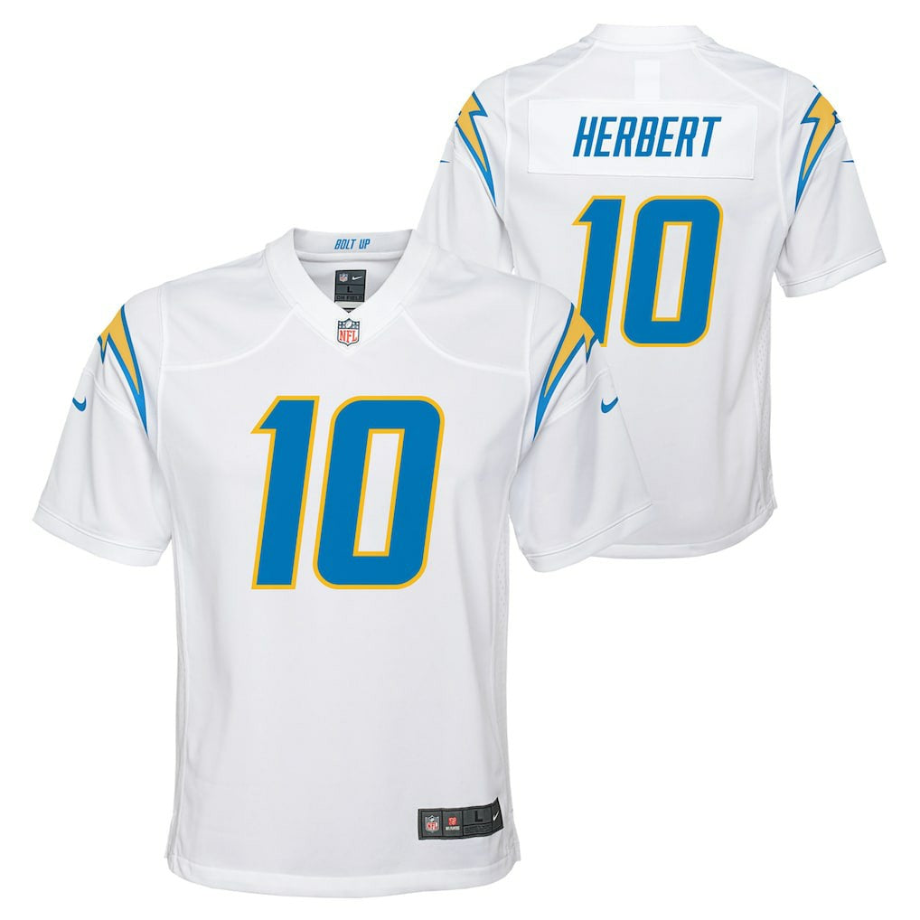 Justin Herbert Los Angeles Chargers Youth Game Jersey - White cheap