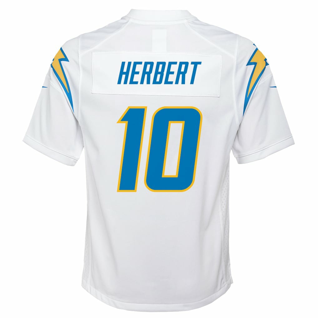 Justin Herbert Los Angeles Chargers Youth Game Jersey - White cheap