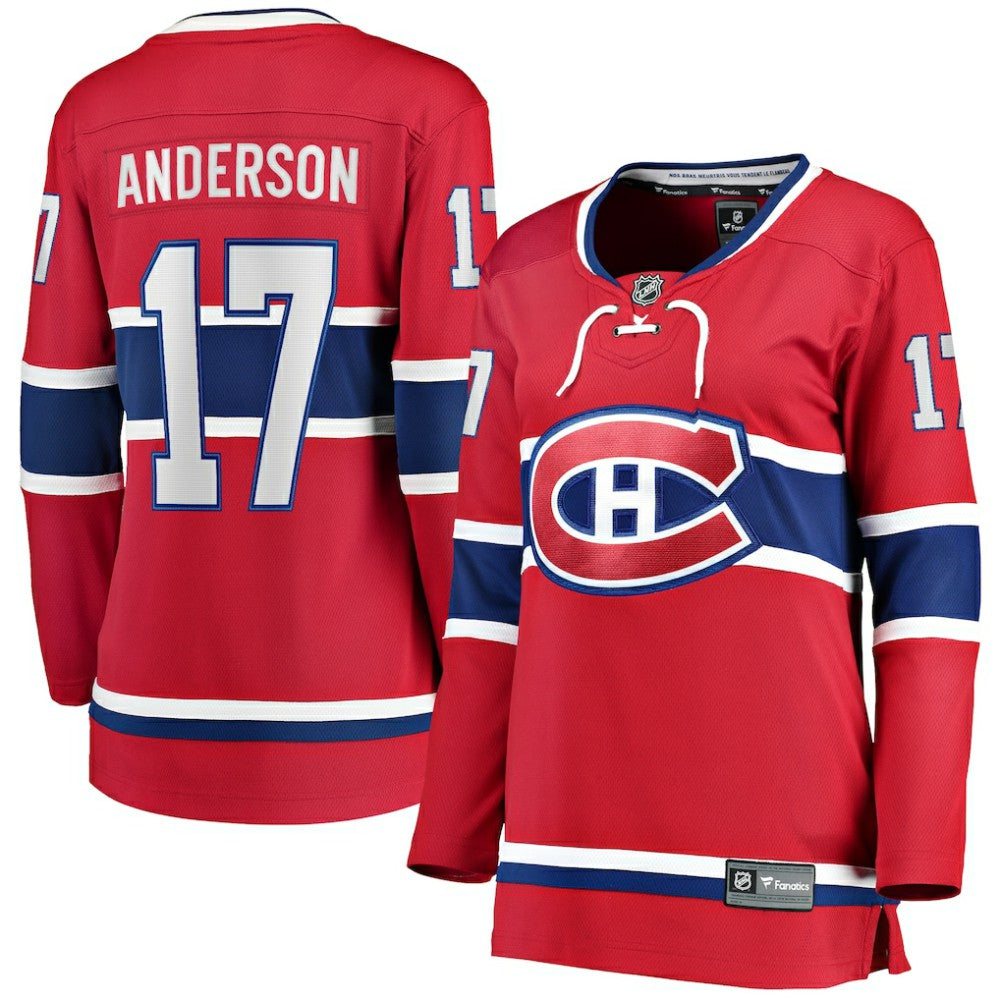 Josh Anderson Montreal Canadiens Fanatics Women's Breakaway Player Jersey - Red Jerseys