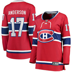 Josh Anderson Montreal Canadiens Fanatics Women's Breakaway Player Jersey - Red Jerseys