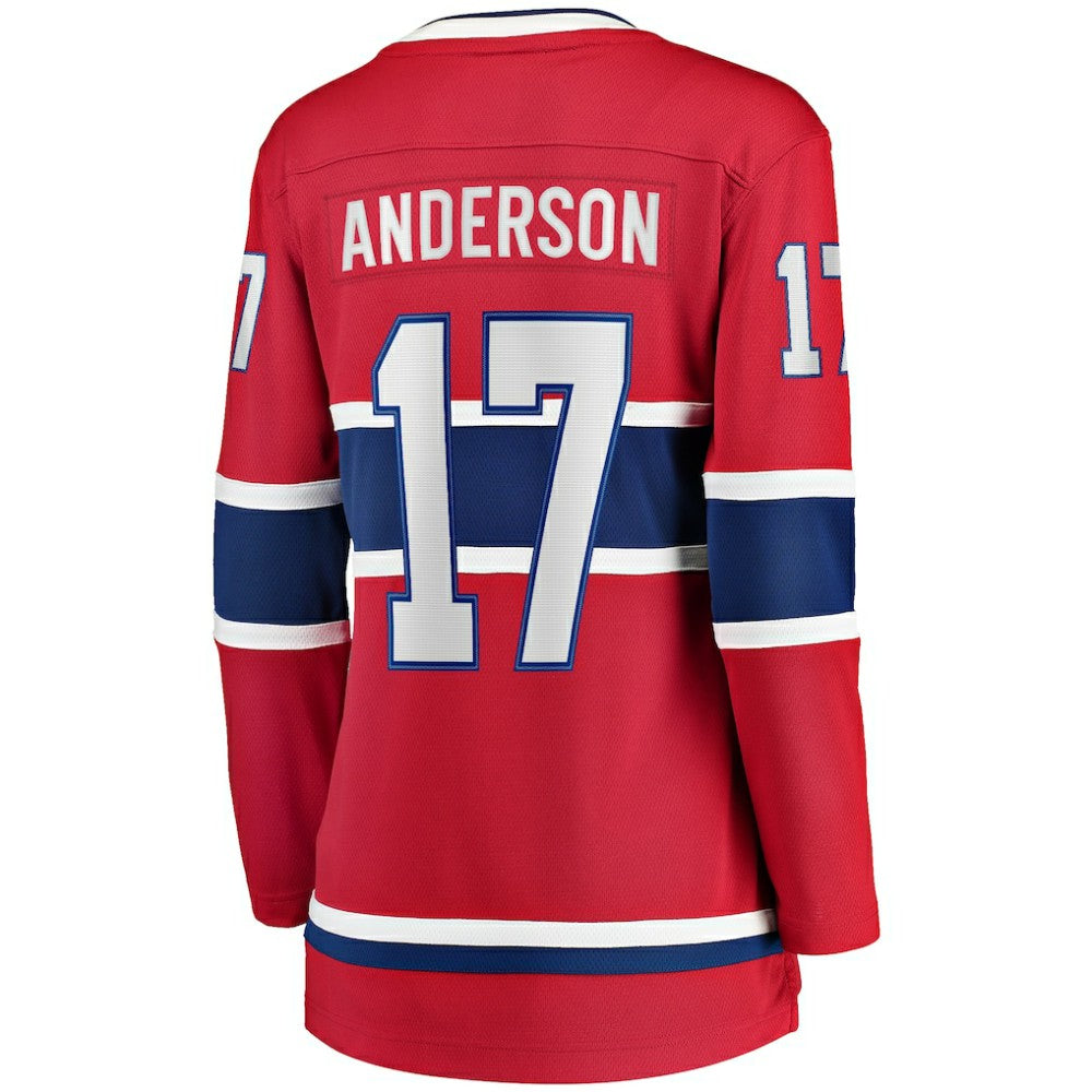 Josh Anderson Montreal Canadiens Fanatics Women's Breakaway Player Jersey - Red Jerseys