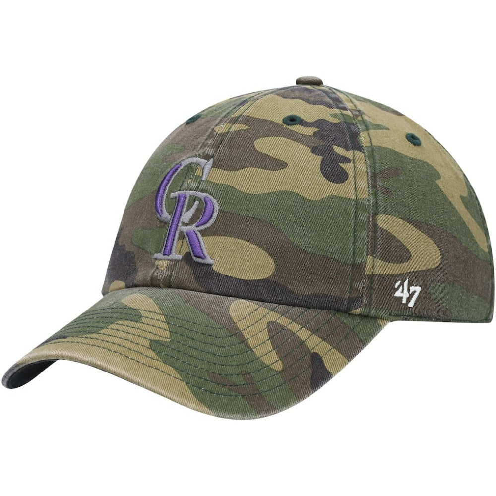 Colorado Rockies Team Clean Up Adjustable Hat Camo