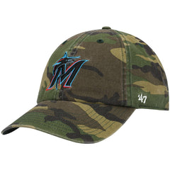 Miami Marlins Team Clean Up Adjustable Hat Camo