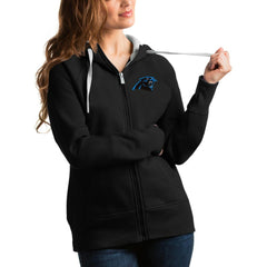Carolina Panthers Antigua Women's Victory Full-Zip Hoodie - Black for sale