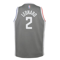 Kawhi Leonard LA Clippers Youth 2020/21 Swingman Player Jersey Gray - Earned Edition outlet