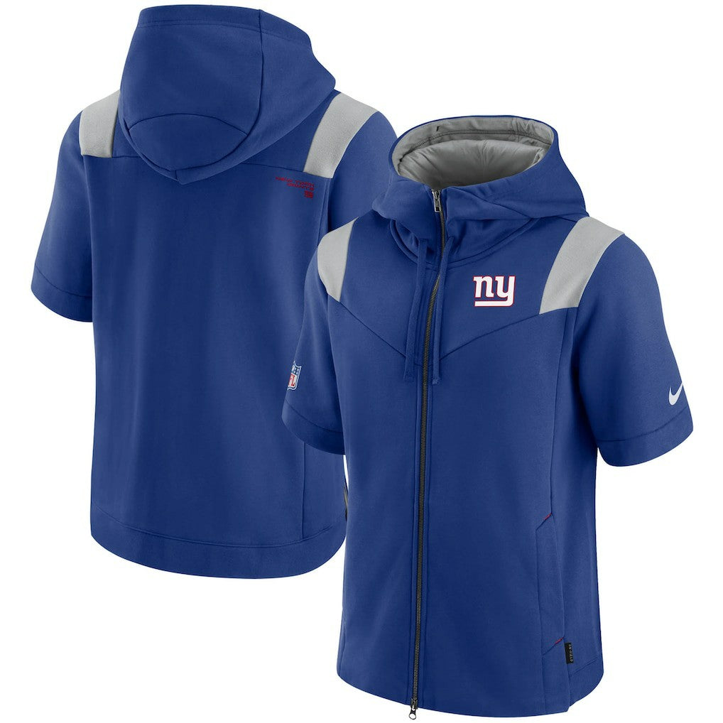 New York Giants Sideline Showout Short Sleeve Full-Zip Hoodie - Royal for sale