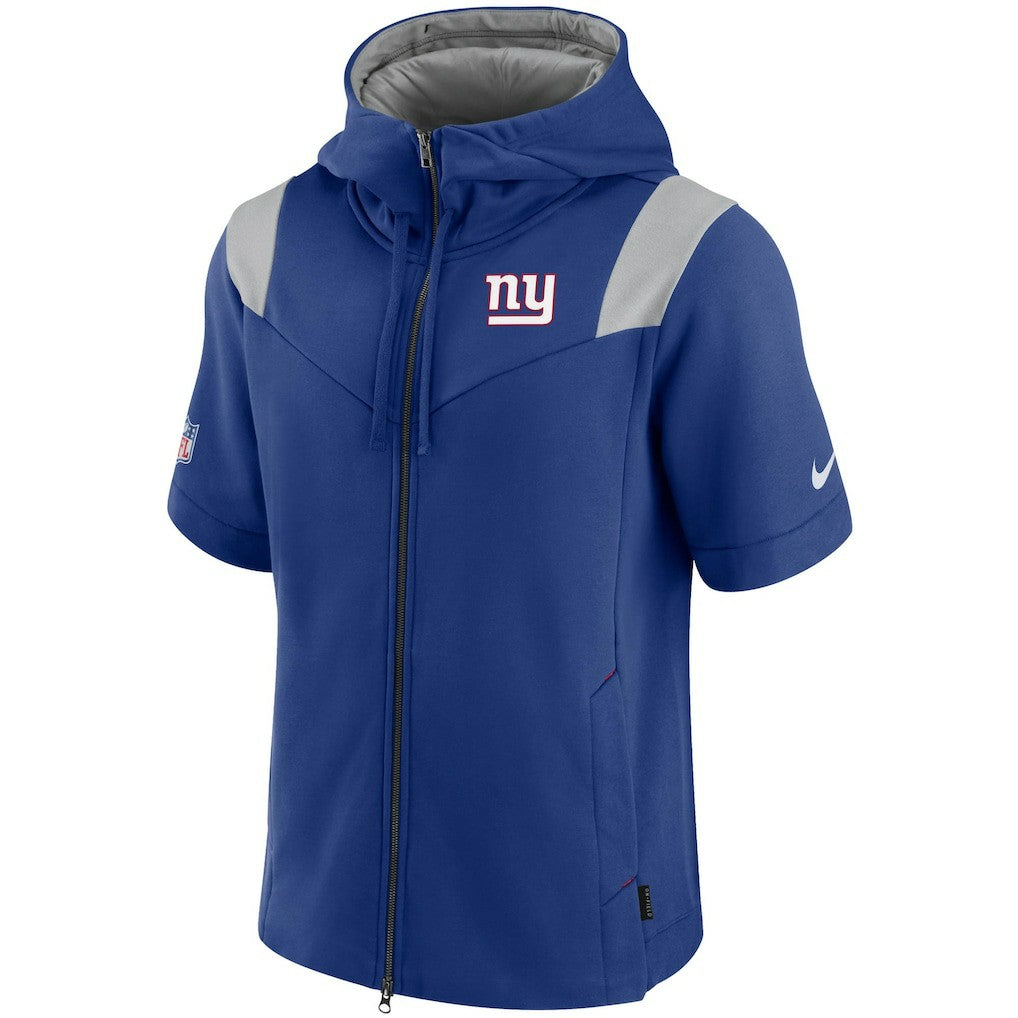 New York Giants Sideline Showout Short Sleeve Full-Zip Hoodie - Royal for sale