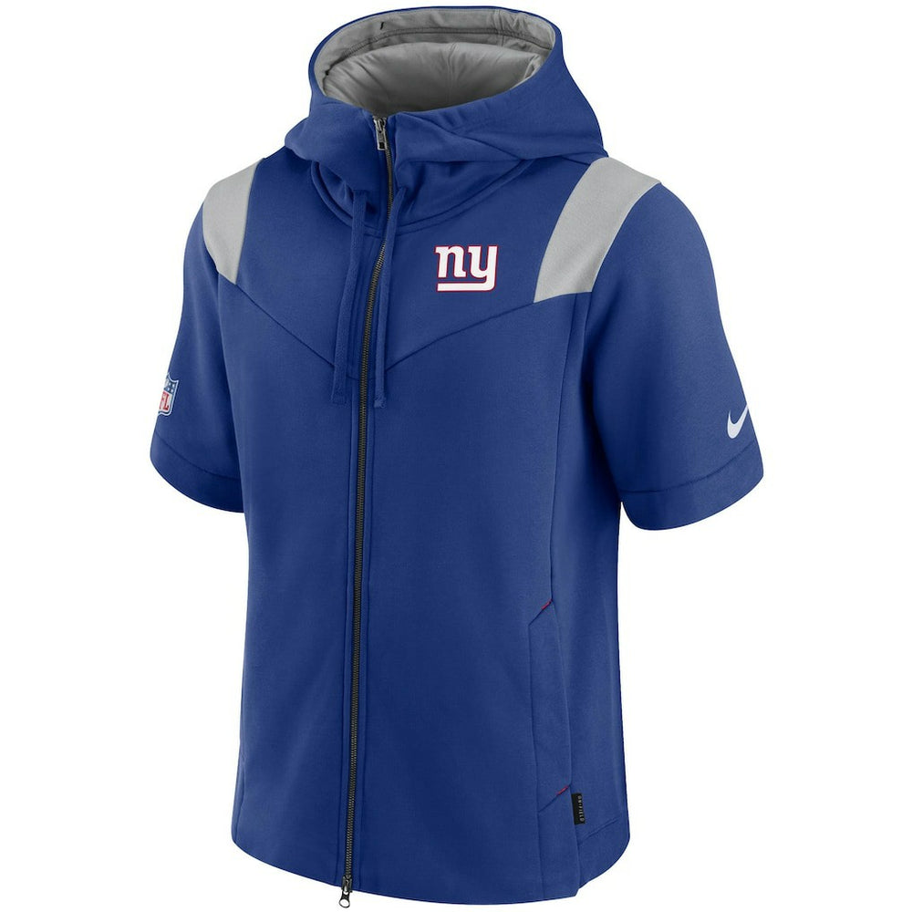 New York Giants Sideline Showout Short Sleeve Full-Zip Hoodie - Royal for sale