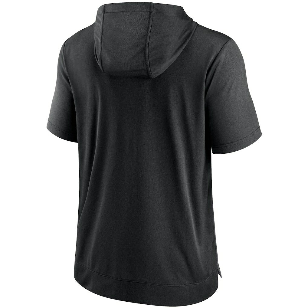 Las Vegas Raiders Performance Hoodie T-Shirt - Heathered Charcoal/Black on sale