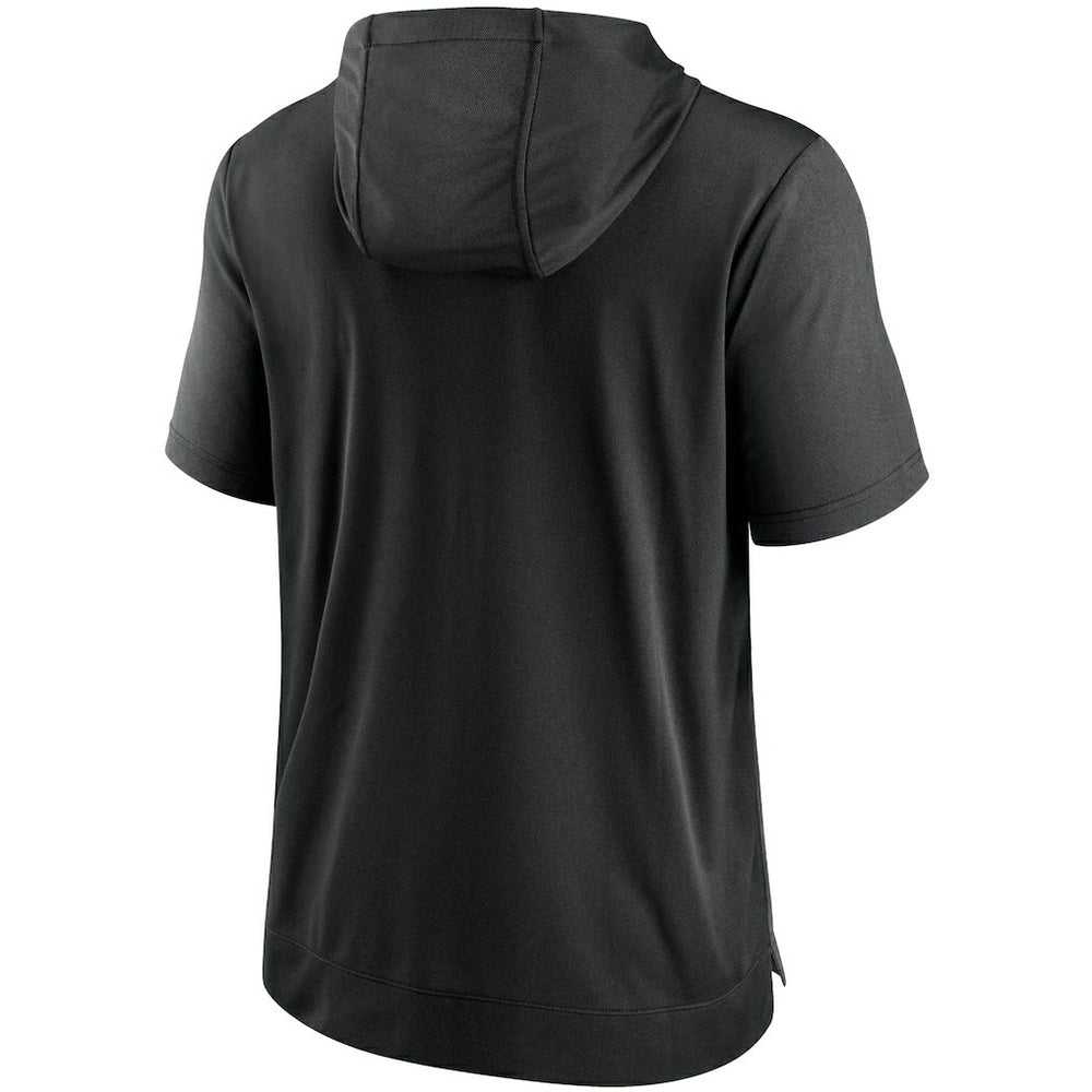 Las Vegas Raiders Performance Hoodie T-Shirt - Heathered Charcoal/Black on sale