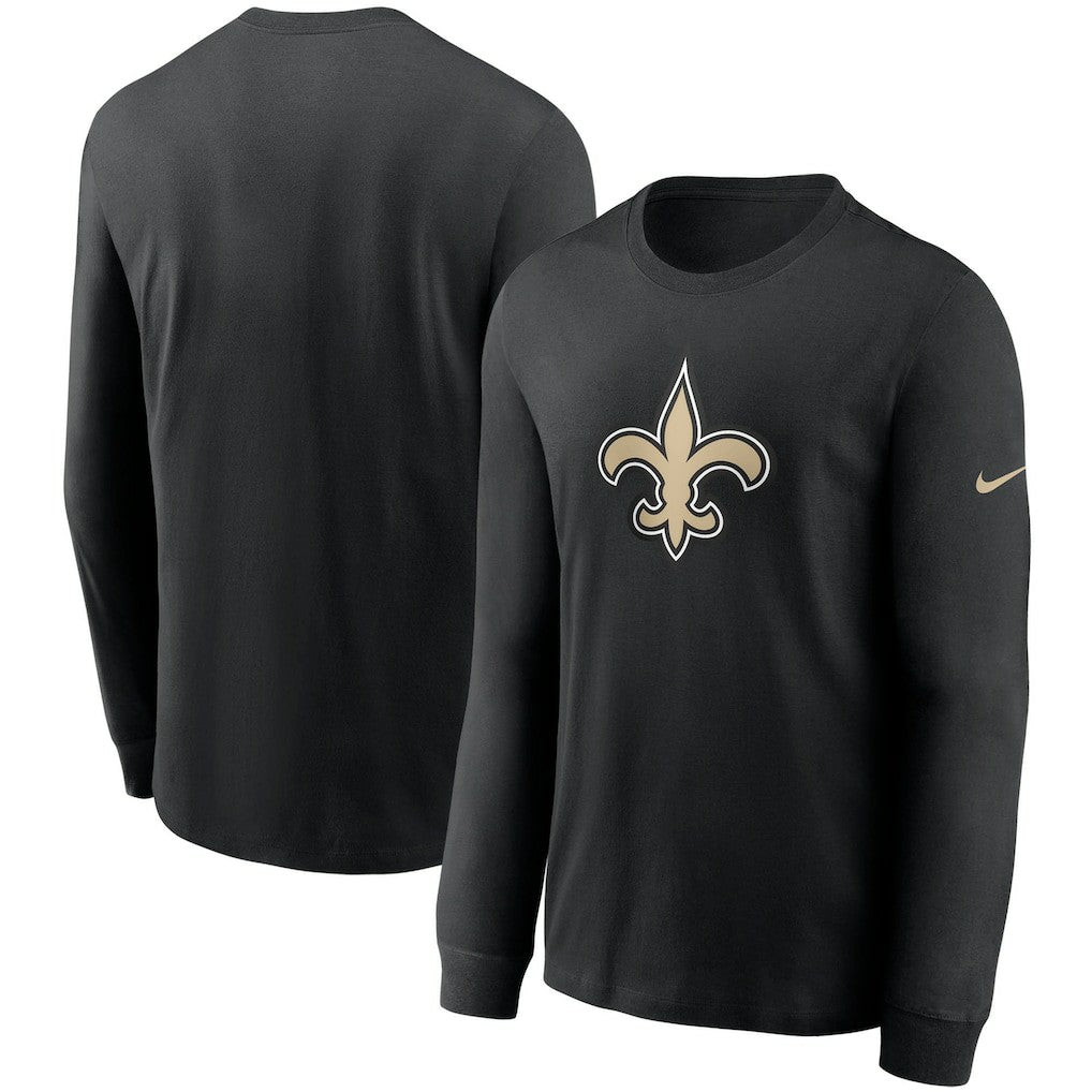 New Orleans Saints Primary Logo Long Sleeve T-Shirt - Black on sale