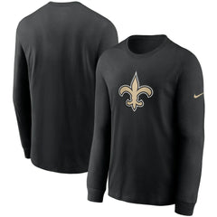 New Orleans Saints Primary Logo Long Sleeve T-Shirt - Black on sale