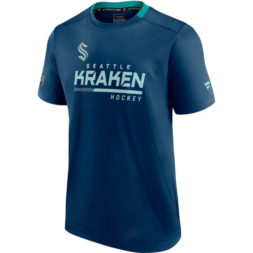 Seattle Kraken Fanatics Authentic Pro Locker Room T-Shirt - Deep Sea Blue T-shirts