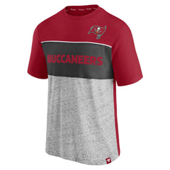 Tampa Bay Buccaneers Colorblock T-Shirt - Red/Heathered Gray outlet