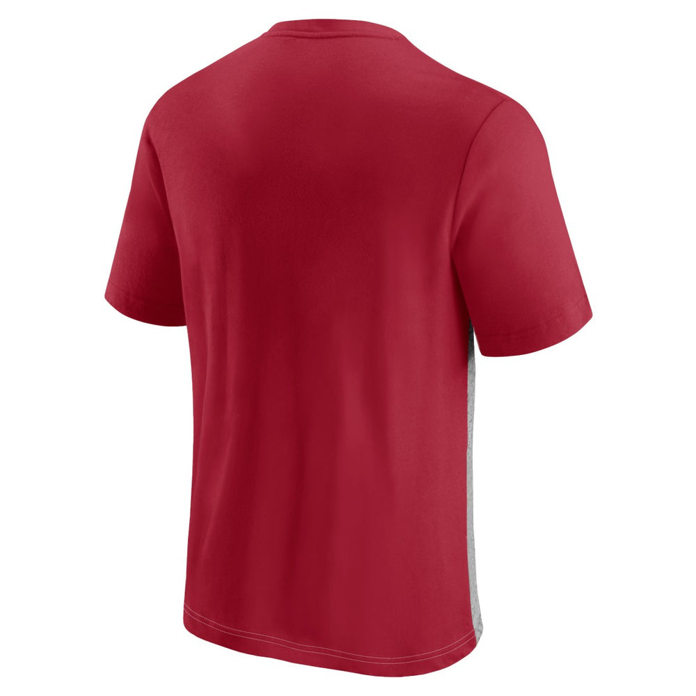Tampa Bay Buccaneers Colorblock T-Shirt - Red/Heathered Gray outlet