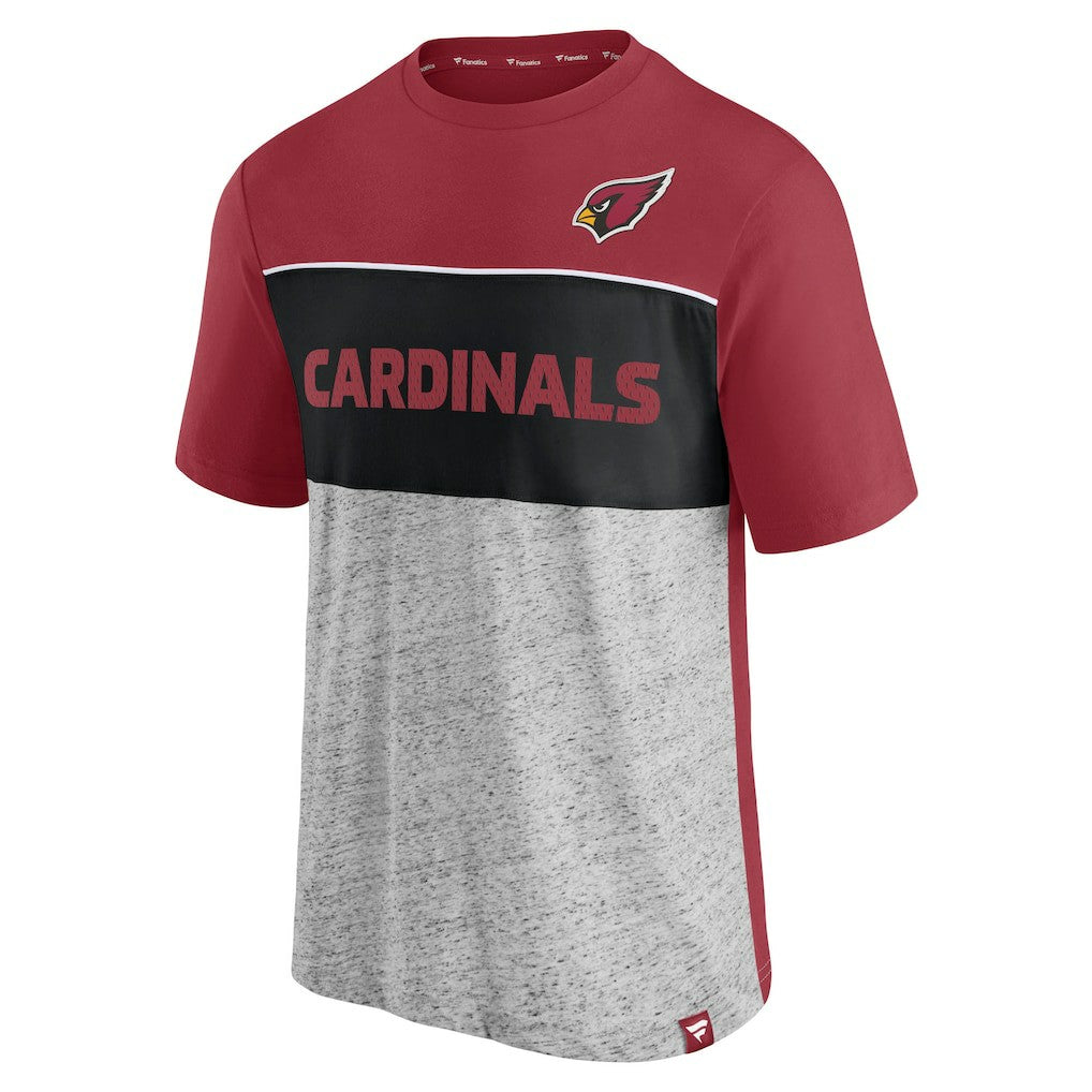Arizona Cardinals Colorblock T-Shirt - Cardinal/Heathered Gray outlet