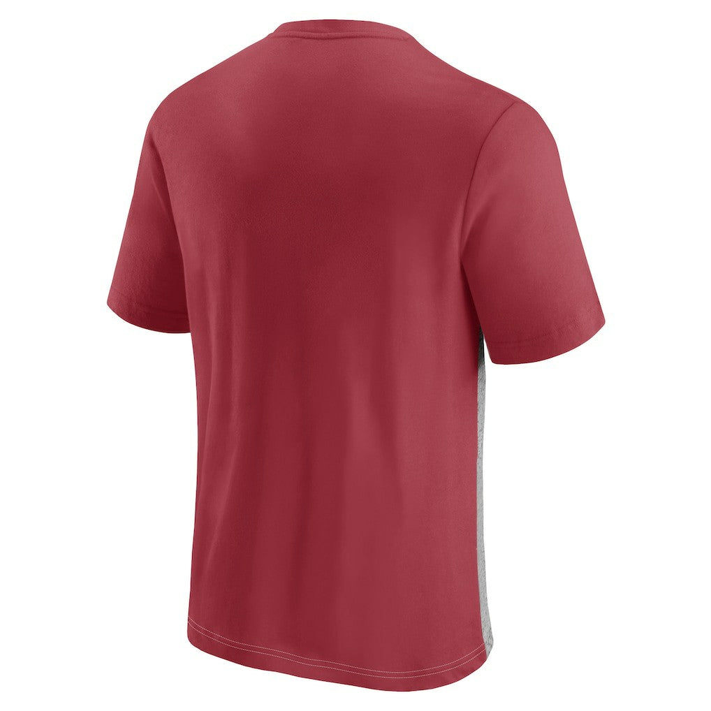 Arizona Cardinals Colorblock T-Shirt - Cardinal/Heathered Gray outlet
