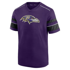 Baltimore Ravens Textured Hashmark V-Neck T-Shirt - Purple outlet