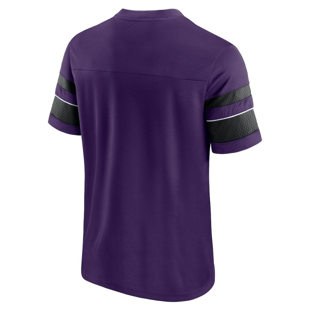 Baltimore Ravens Textured Hashmark V-Neck T-Shirt - Purple outlet