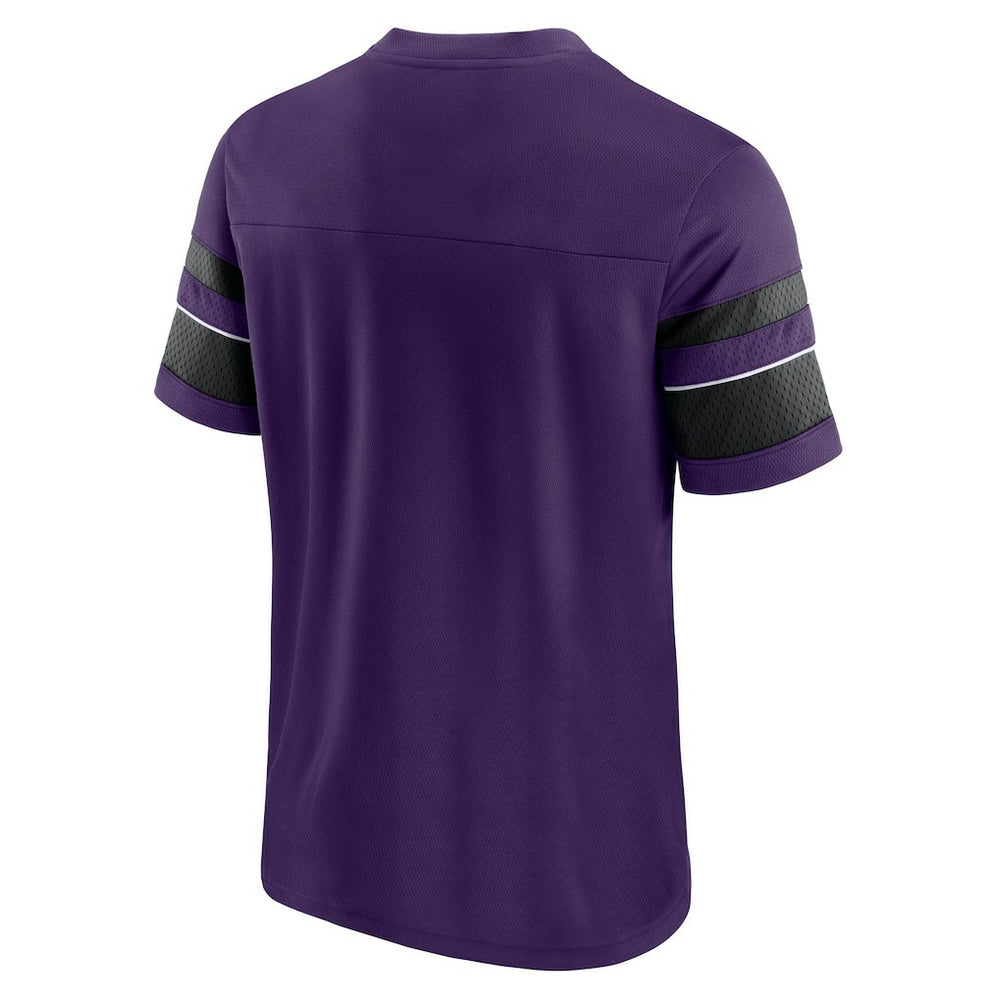 Baltimore Ravens Textured Hashmark V-Neck T-Shirt - Purple outlet