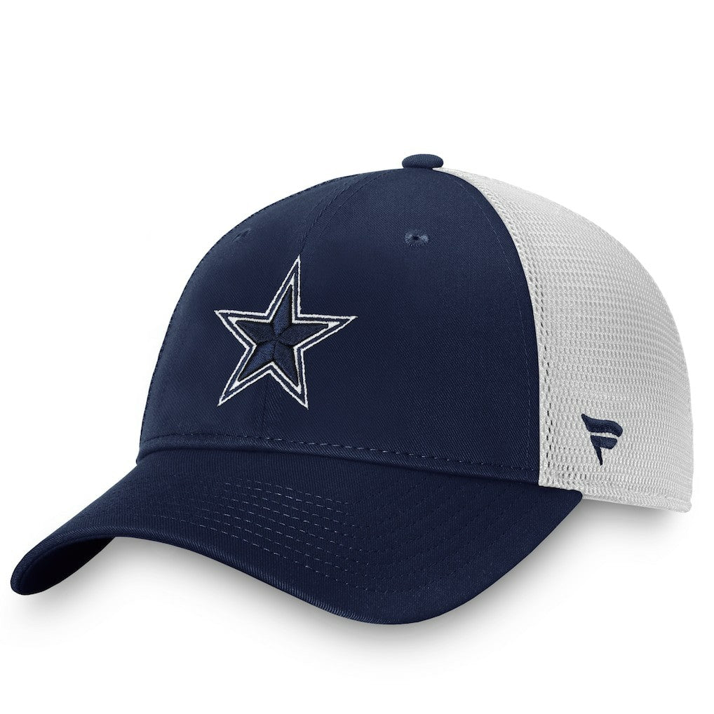 Dallas Cowboys Fundamental Trucker Unstructured Adjustable Hat - Navy/White discount