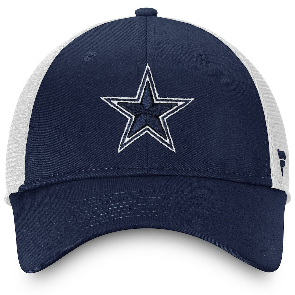 Dallas Cowboys Fundamental Trucker Unstructured Adjustable Hat - Navy/White discount