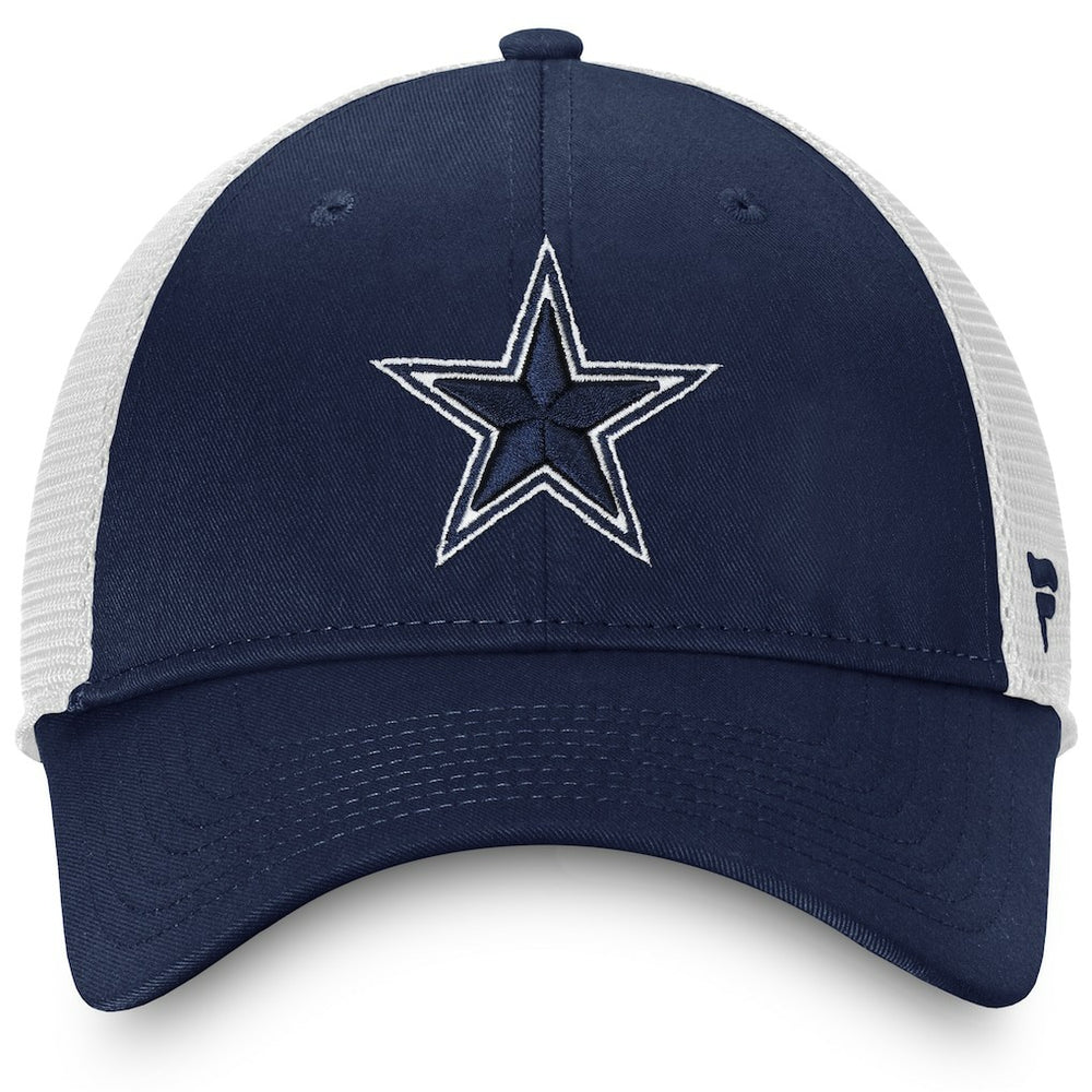 Dallas Cowboys Fundamental Trucker Unstructured Adjustable Hat - Navy/White discount