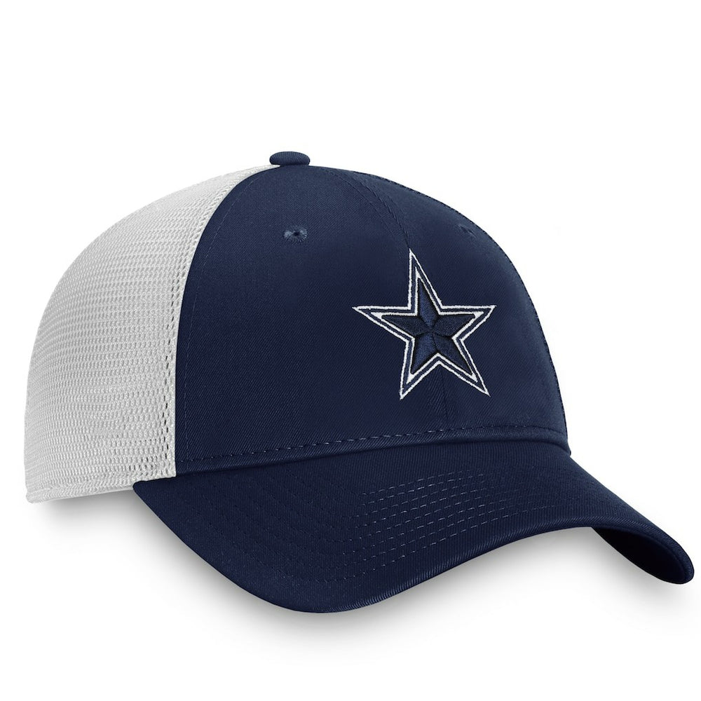 Dallas Cowboys Fundamental Trucker Unstructured Adjustable Hat - Navy/White discount