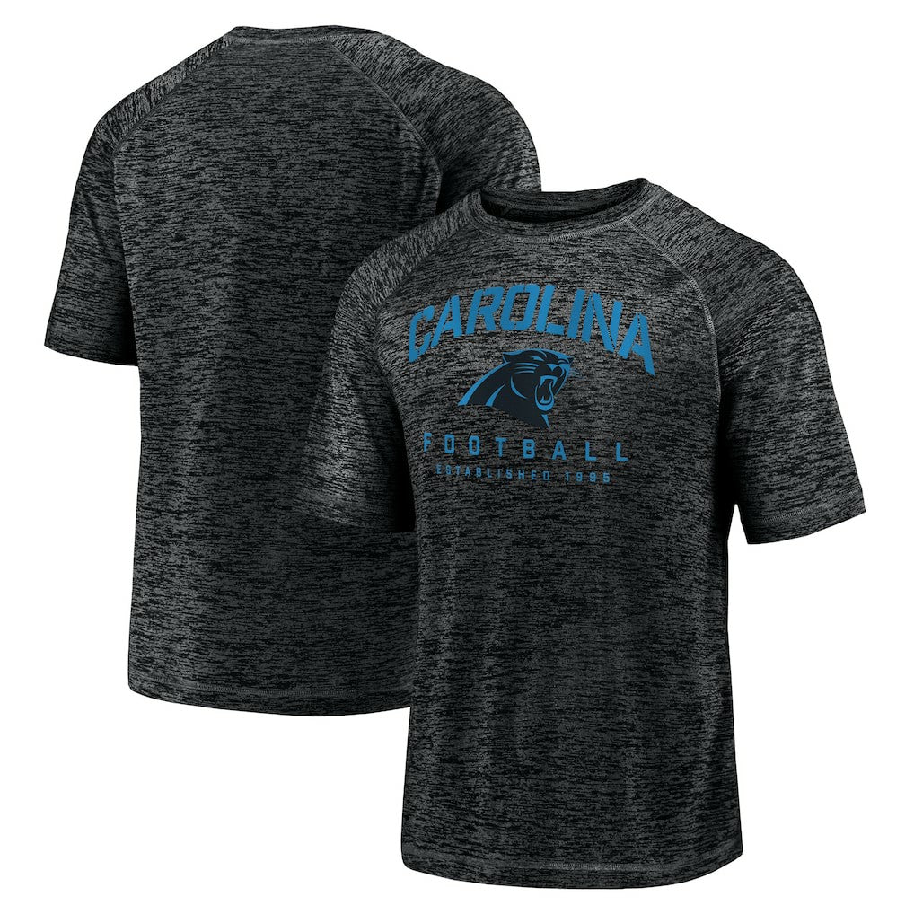 Carolina Panthers Shade Battle Ready Raglan Space-Dye T-Shirt - Black outlet