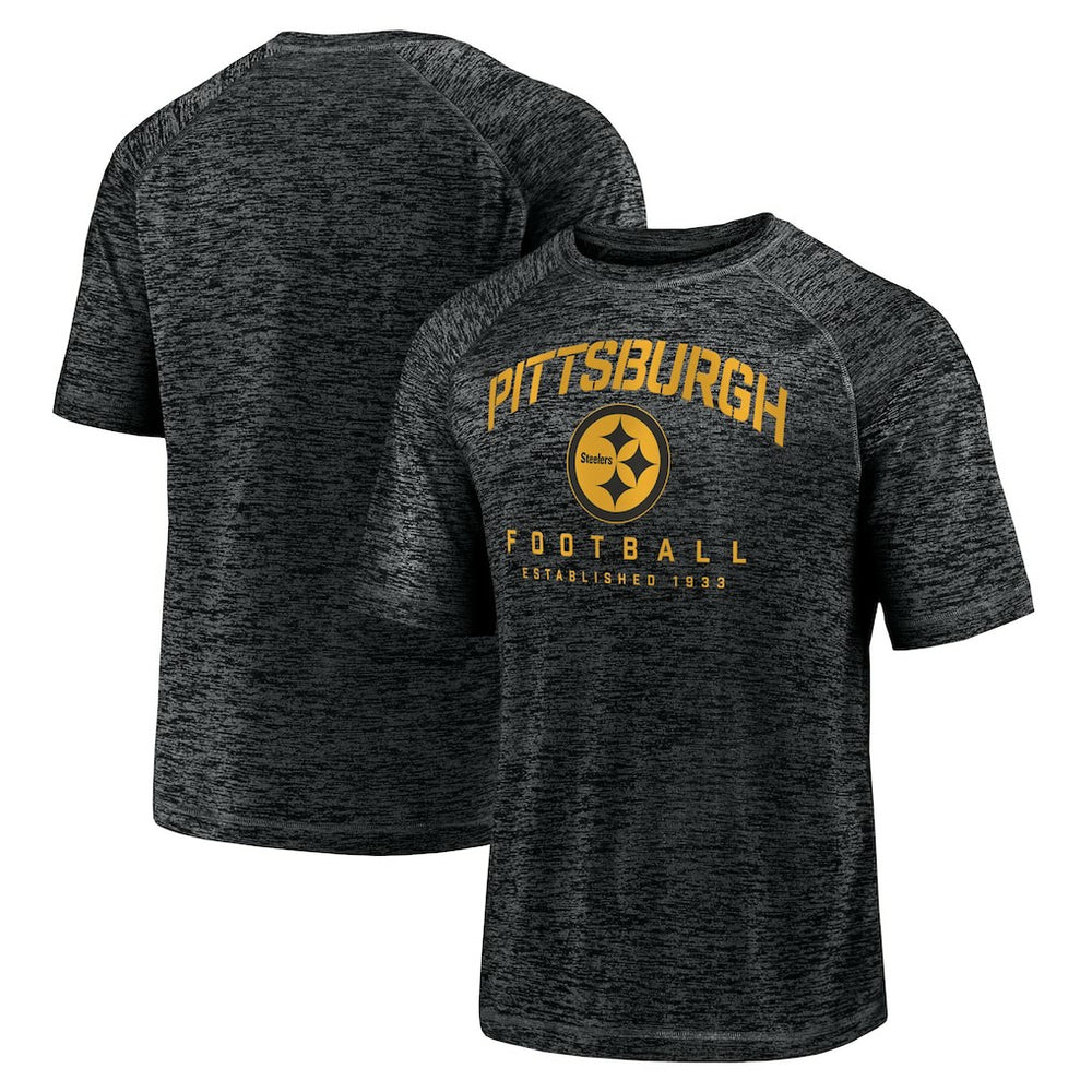Pittsburgh Steelers Shade Battle Ready Raglan Space-Dye T-Shirt - Black for sale