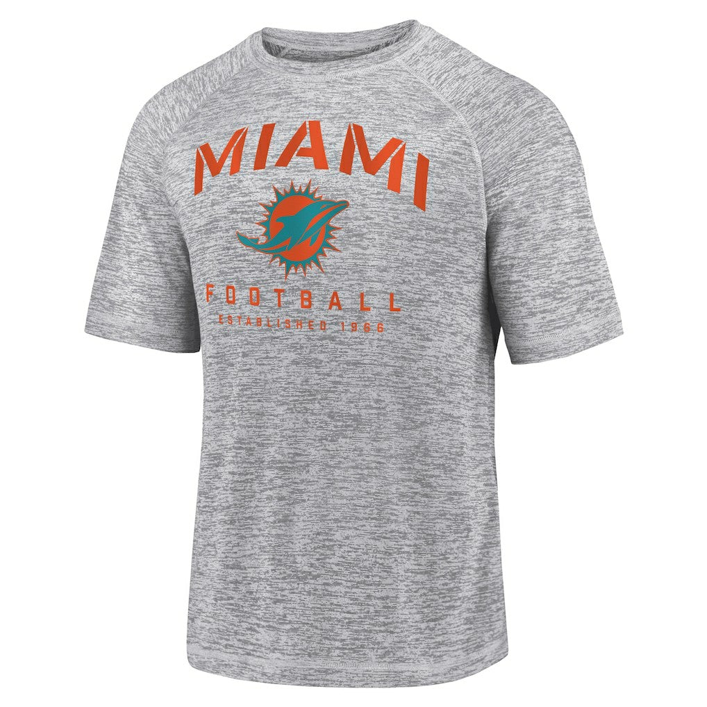 Miami Dolphins Shade Battle Ready Raglan Space-Dye T-Shirt - Gray cheap