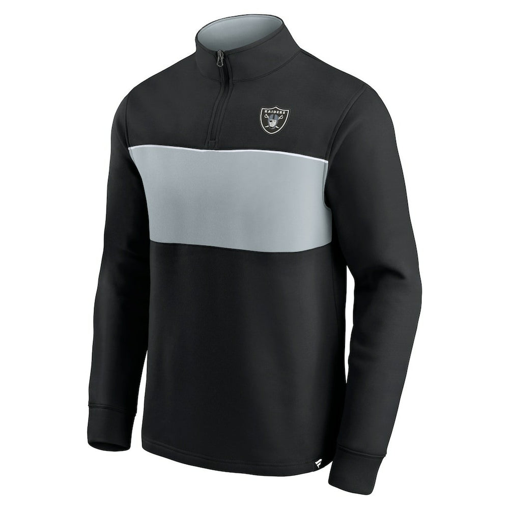 Las Vegas Raiders Block Party Quarter-Zip Jacket - Black/Silver outlet