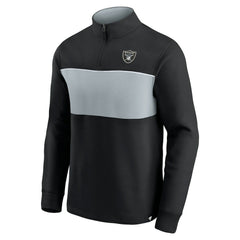 Las Vegas Raiders Block Party Quarter-Zip Jacket - Black/Silver outlet