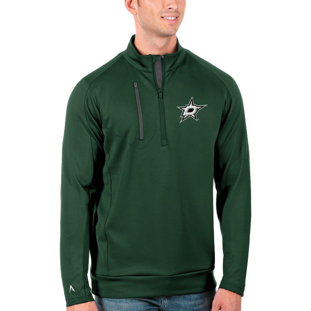 Dallas Stars Antigua Generation Quarter-Zip Pullover Jacket - Green/Charcoal Pullover