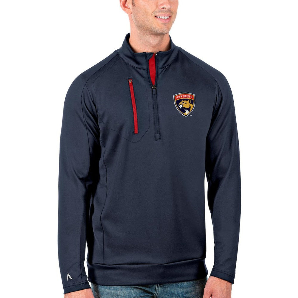 Florida Panthers Antigua Generation Quarter-Zip Pullover Jacket - Navy/Red Pullover