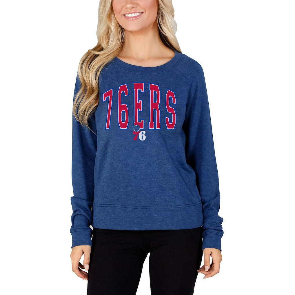 Philadelphia 76ers Concepts Sport Women's Mainstream Terry Long Sleeve Top - Royal cheap