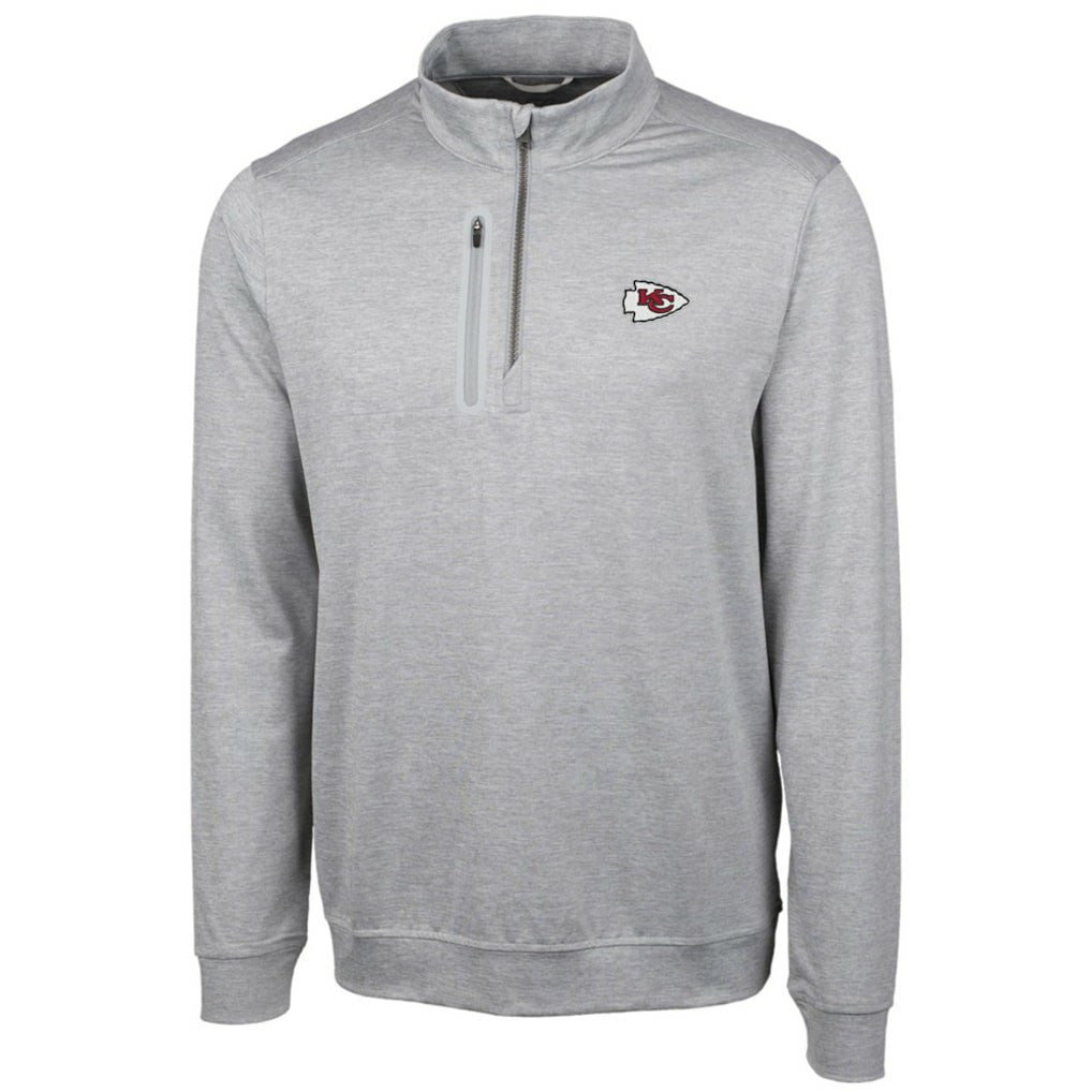 Kansas City Chiefs Cutter & Buck Stealth Quarter-Zip Jacket - Cream online