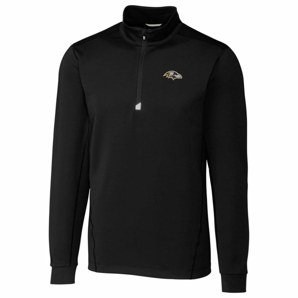 Baltimore Ravens Cutter & Buck Traverse Quarter-Zip Pullover Jacket - Black discount